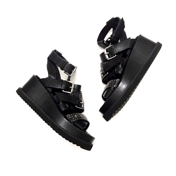 McQ by Alexander McQueen Shoes - Alexander McQueen Platform Gladiator Sandal